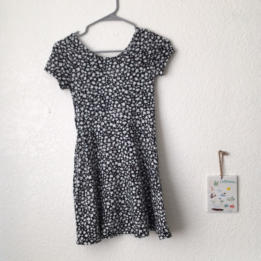 Blue and white flower dress